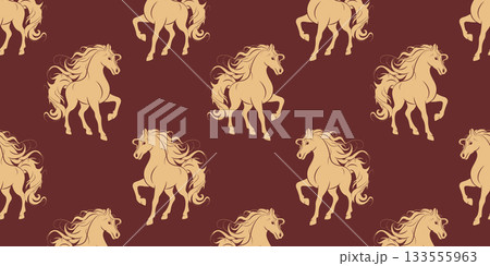 Horse silhouette seamless pattern 133555963