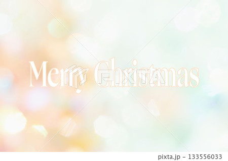 クリスマス背景　ふんわりキラキラ　ぼかしグラデーション　オレンジ色 133556033