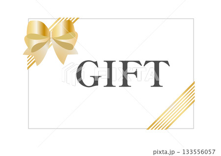 ギフトカード リボン 金色ゴールド 白バック ベクターpng ギフトカード リボン 金色ゴールド 白バック ベクターpng 133556057