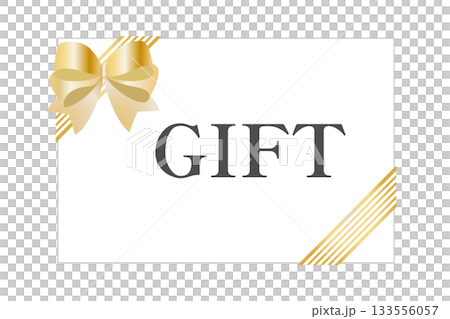 禮品卡絲帶金色白色背景向量圖 png 133556057