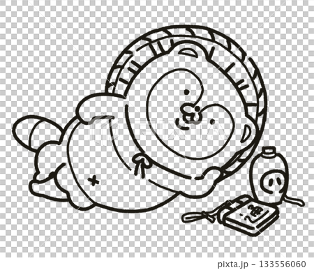 狸貓手辦/可愛的狸貓插畫線描 狸貓手辦/可愛的狸貓插畫線描 133556060