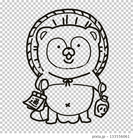 狸貓手辦/可愛的狸貓插畫線描 狸貓手辦/可愛的狸貓插畫線描 133556061