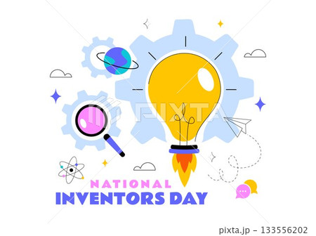 National Inventors Day Vector Illustration on February 11 Celebrating Genius Innovation to Honor Science Creators in a Flat Cartoon Background National Inventors Day Vector Illustration on February 11 Celebrating Genius Innovation to Honor Science Creators in a Flat Cartoon Background 133556202
