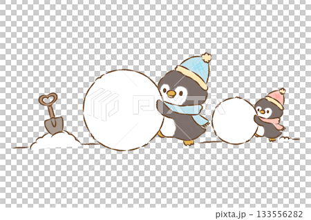 Let's make snowballs, Penguin Brothers 133556282