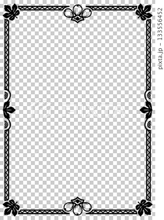 復古裝飾藝術風格人偶設計相框 14（黑色） 133556452