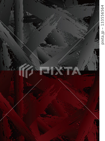 グラデーションブラシの線の背景イラスト。黒と赤のバリエーション。 133556564