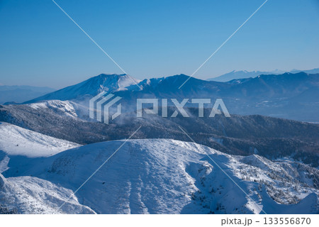 長野県　志賀高原　 横手山から望む浅間山 133556870