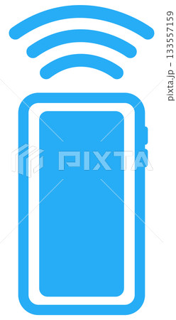 通信中の携帯電話のフラットアイコン 通信中の携帯電話のフラットアイコン 133557159