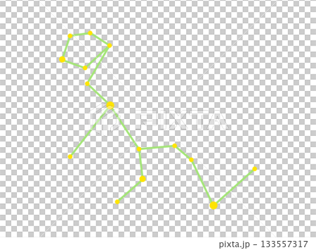 くじら座の星座線のカラーイラスト くじら座の星座線のカラーイラスト 133557317
