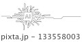chipset AI circuit board one line drawing continuous 133558003