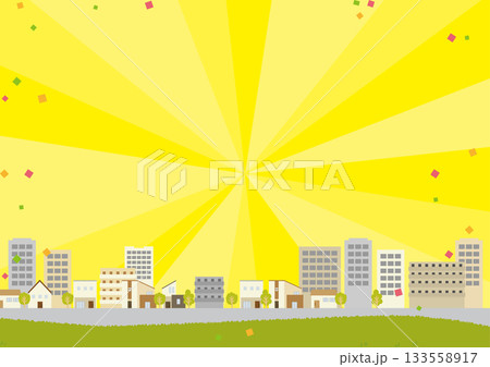 街並みのイラスト背景 街並みのイラスト背景 133558917