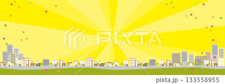 街並みのイラスト背景 133558955