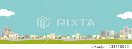 街並みのイラスト背景 133558959