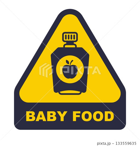Baby food packaging black icon. 133559635