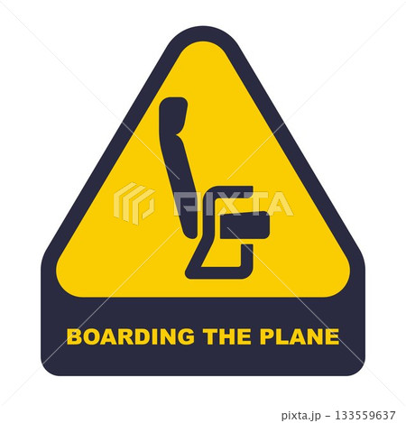 Black airplane seat icon for passengers. 133559637