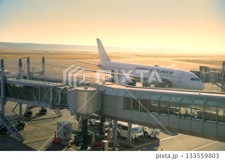 新千歳空港と飛行機 133559803