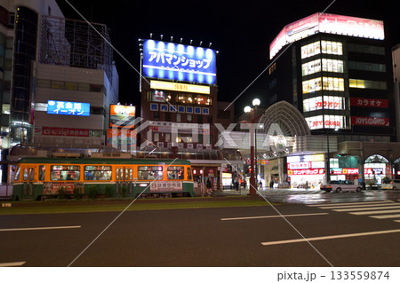 鹿児島市　街並み　夜景 133559874