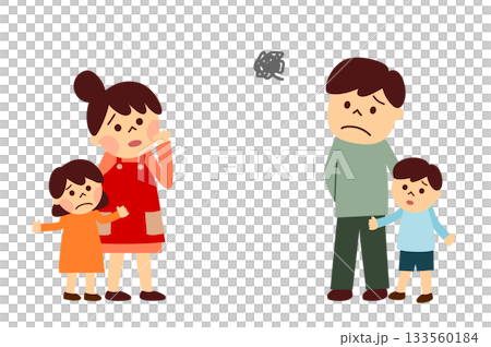 Anxious family 133560184