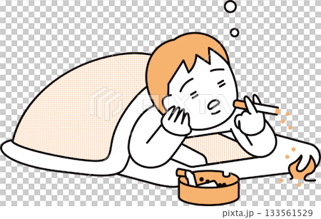 男人在床上抽煙 男人在床上抽煙 133561529