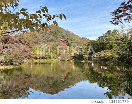 出流原弁天池に映える紅葉_ 日本名水百選_ 栃木県の天然記念物 133561779