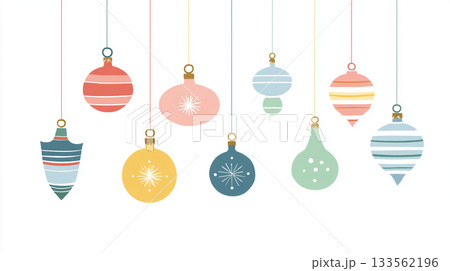 クリスマスオーナメントのイラスト 133562196