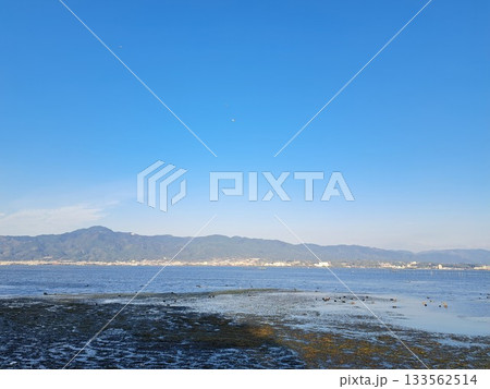 減水した琵琶湖 減水した琵琶湖 133562514