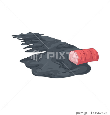 Illustration of oil spill  133562676