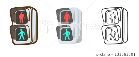 LED式歩行者用信号機（全点灯） 133563301