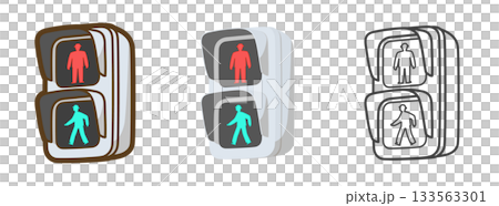 LED式歩行者用信号機（全点灯） 133563301