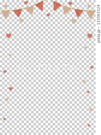 Valentine's Day garland frame red vertical Valentine's Day garland frame red vertical 133563324