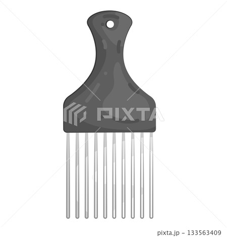 Illustration of metal hair pick comb Illustration of metal hair pick comb 133563409
