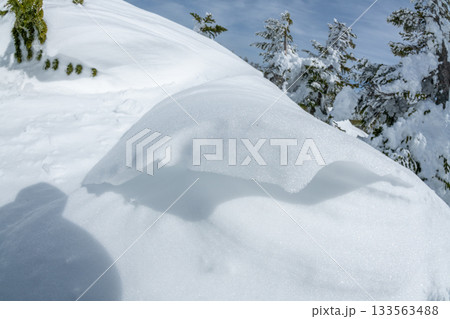 長野県 志賀高原 雪山の風景 長野県 志賀高原 雪山の風景 133563488