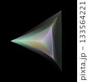 Angled Translucent Tetrahedron With Gradient Facets On Black 133564221
