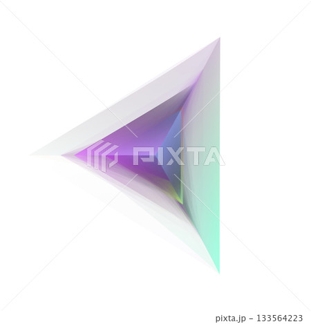 Translucent Gradient Tetrahedron On Transparent Background Translucent Gradient Tetrahedron On Transparent Background 133564223