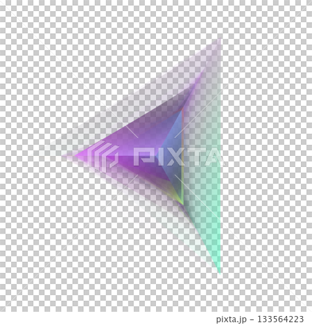Translucent Gradient Tetrahedron On Transparent Background Translucent Gradient Tetrahedron On Transparent Background 133564223