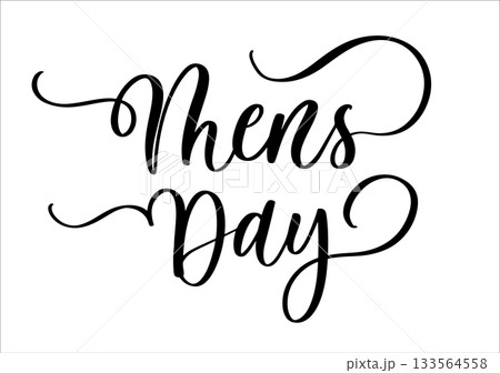 Elegant Cursive Typography for Mens Day Celebration. 133564558