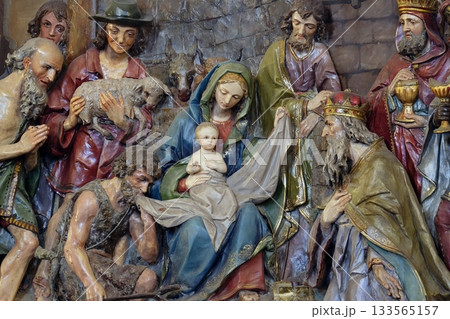 Nativity Scene, altarpiece in the church of Saint Matthew in Stitar, Croatia 133565157