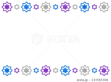 手描きのクレヨン素材　背景　ウイルスイメージ 133565306