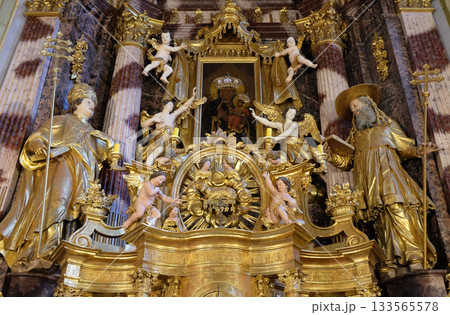 Main altar in the church of Immaculate Conception in Lepoglava, Croatia 133565578