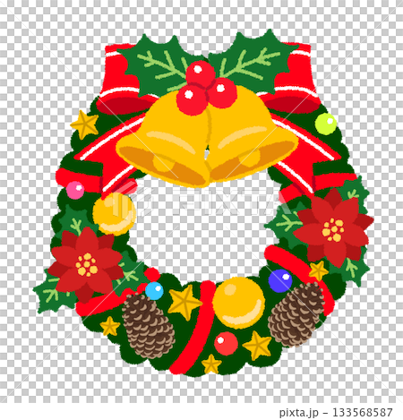 Christmas wreath illustration 133568587