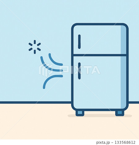 省エネのための冷蔵庫イラスト（節電・電気代対策） 133568612