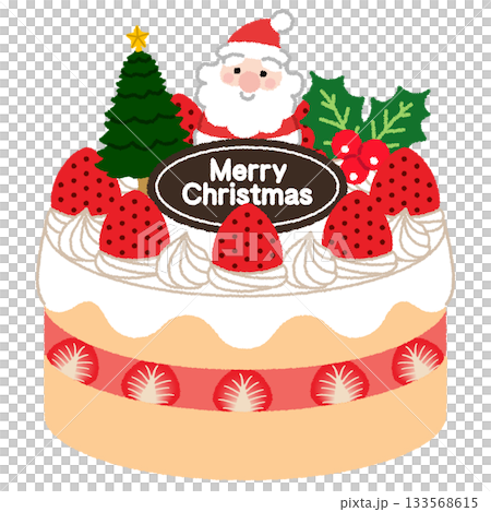クリスマスケーキのイラスト クリスマスケーキのイラスト 133568615