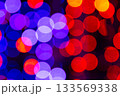 カラフルなイルミネーションの玉ボケ素材 133569338