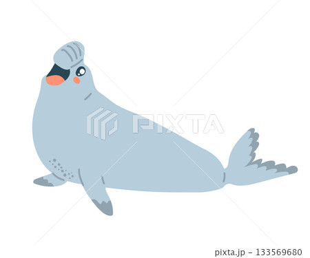 Sea Lion Cartoon Character Vector Illustration Sea Lion Cartoon Character Vector Illustration 133569680