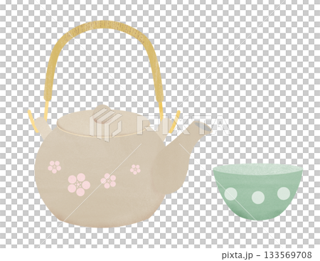 茶壺和杯子 133569708