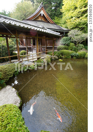 京都大原寂光院の庭園 京都大原寂光院の庭園 133569850