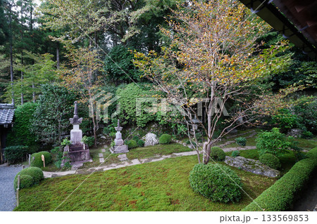 京都大原寂光院の庭園 京都大原寂光院の庭園 133569853
