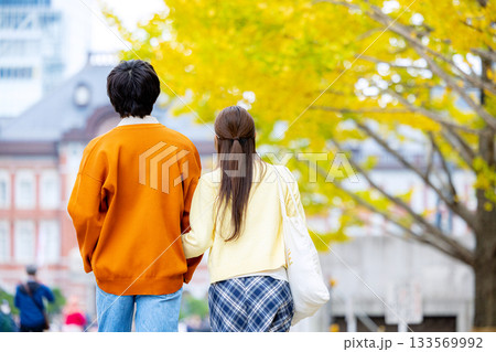 観光を楽しむカップル 133569992