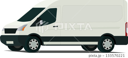 Transit van angled front side view Transit van angled front side view 133570221