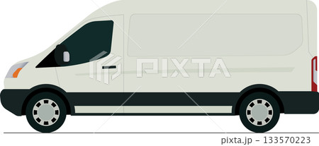 Transit van flat side view 133570223